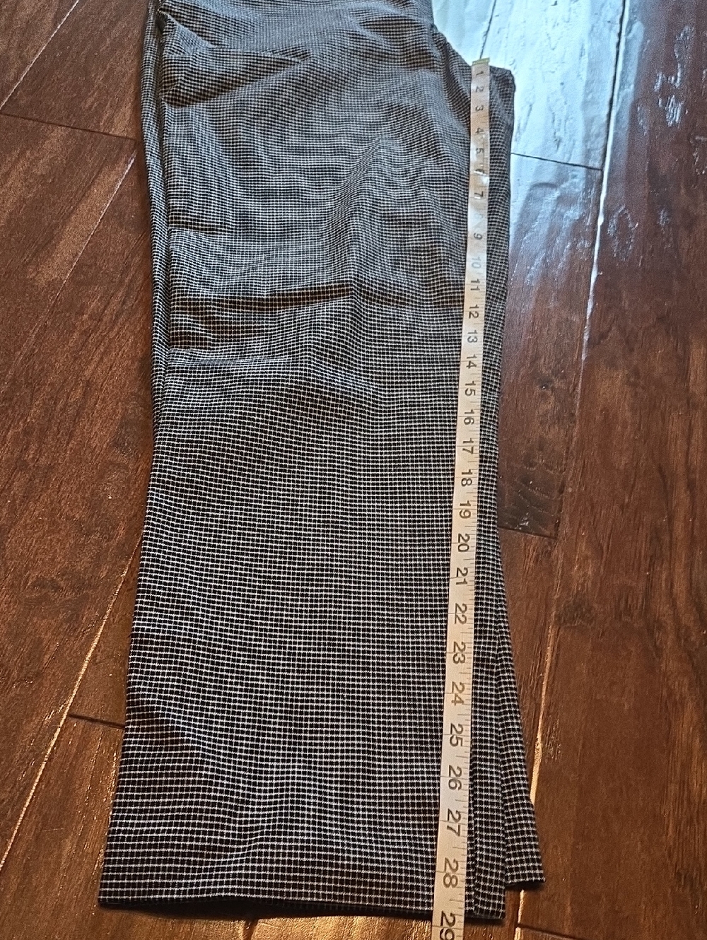 Hilary Radley Black and White Checkered Pull On Pants - Picture 7 of 9